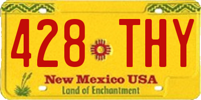 NM license plate 428THY