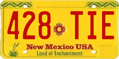 NM license plate 428TIE