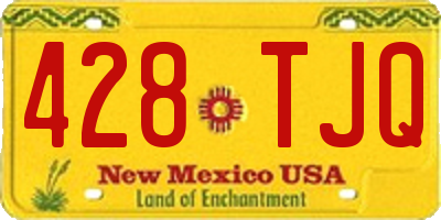 NM license plate 428TJQ