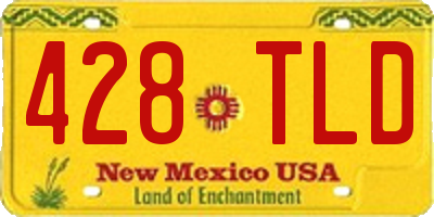 NM license plate 428TLD
