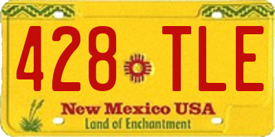 NM license plate 428TLE