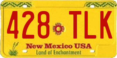 NM license plate 428TLK