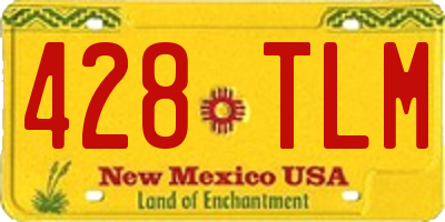 NM license plate 428TLM