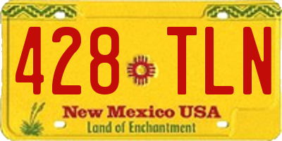 NM license plate 428TLN