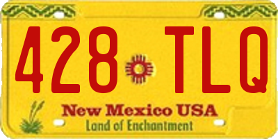 NM license plate 428TLQ
