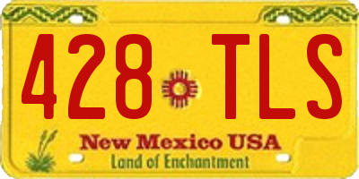NM license plate 428TLS