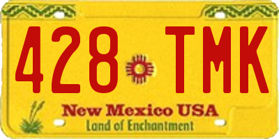 NM license plate 428TMK