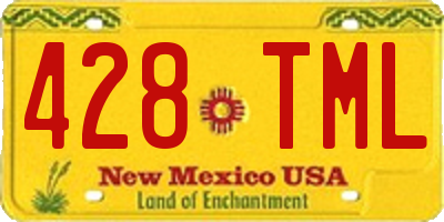 NM license plate 428TML
