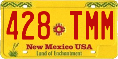 NM license plate 428TMM