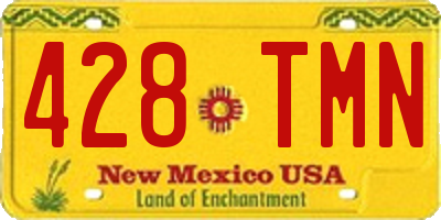 NM license plate 428TMN