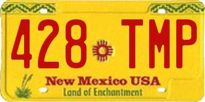 NM license plate 428TMP