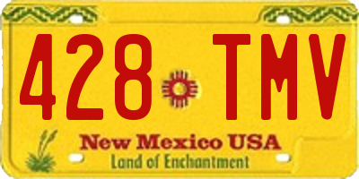 NM license plate 428TMV