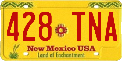 NM license plate 428TNA