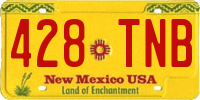 NM license plate 428TNB