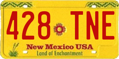 NM license plate 428TNE
