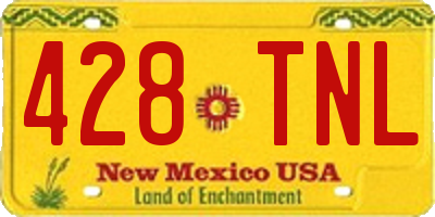 NM license plate 428TNL