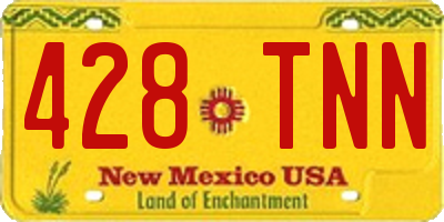 NM license plate 428TNN