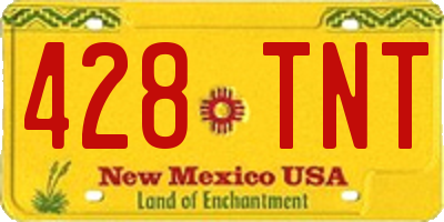 NM license plate 428TNT