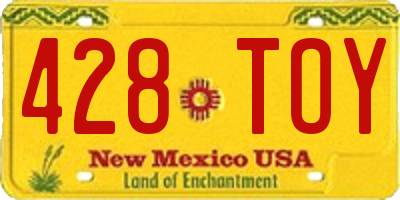 NM license plate 428TOY