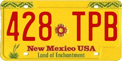 NM license plate 428TPB
