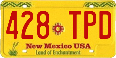 NM license plate 428TPD