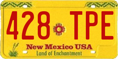 NM license plate 428TPE