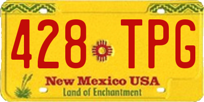 NM license plate 428TPG