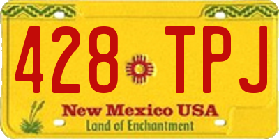 NM license plate 428TPJ