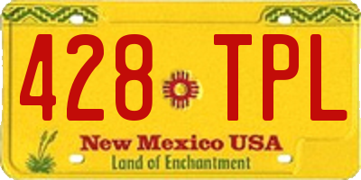 NM license plate 428TPL