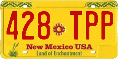 NM license plate 428TPP