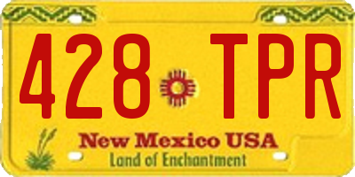 NM license plate 428TPR