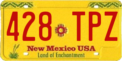 NM license plate 428TPZ