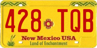 NM license plate 428TQB