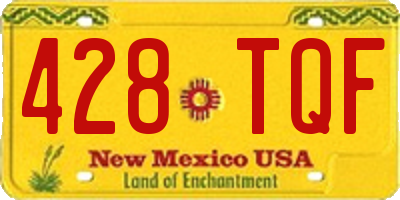 NM license plate 428TQF