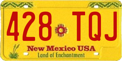 NM license plate 428TQJ