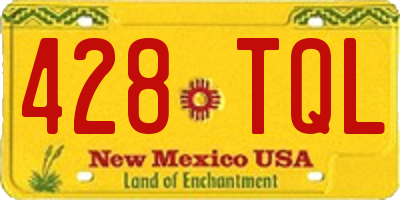 NM license plate 428TQL