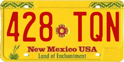 NM license plate 428TQN