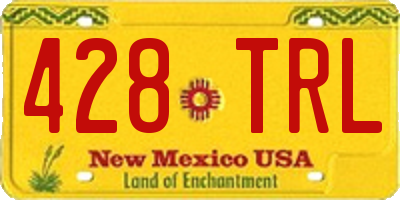 NM license plate 428TRL