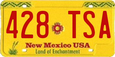 NM license plate 428TSA