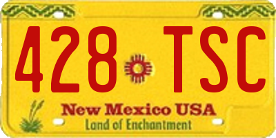 NM license plate 428TSC