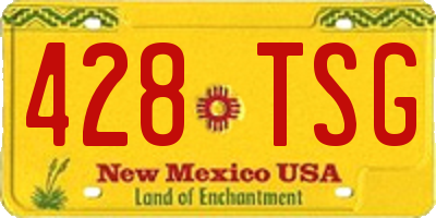 NM license plate 428TSG