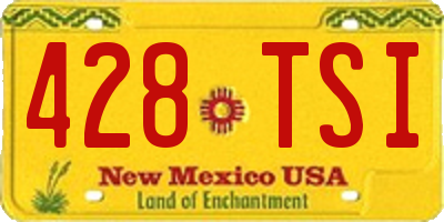 NM license plate 428TSI