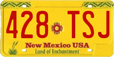 NM license plate 428TSJ