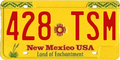 NM license plate 428TSM