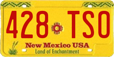 NM license plate 428TSO
