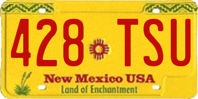 NM license plate 428TSU