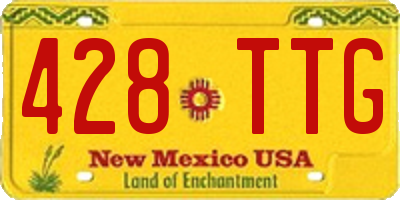 NM license plate 428TTG