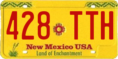 NM license plate 428TTH