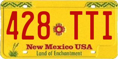 NM license plate 428TTI