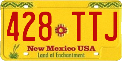 NM license plate 428TTJ